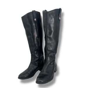 INC Woman's Leather Wide Calf  Knee High Riding Boots 6  Equestrian Moto Cowgirl